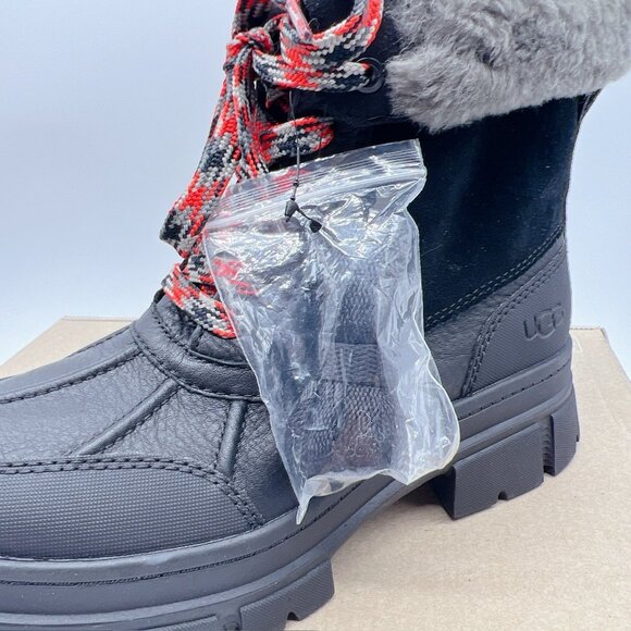 UGG Ashton Addie Platform Ankle Boots Women’s Black Waterproof Leather US 7.5 - Picture 14 of 14
